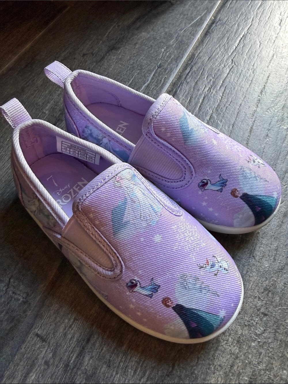 Disney Frozen Slip-On Kids Sneakers in Light Purple